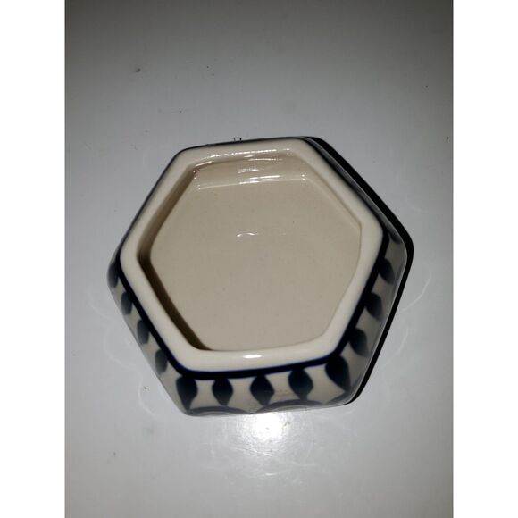 A Boleslawcu Polish Hand Made Ceramic Pottery Trinket Dish Home Decor Signed - Picture 5 of 9